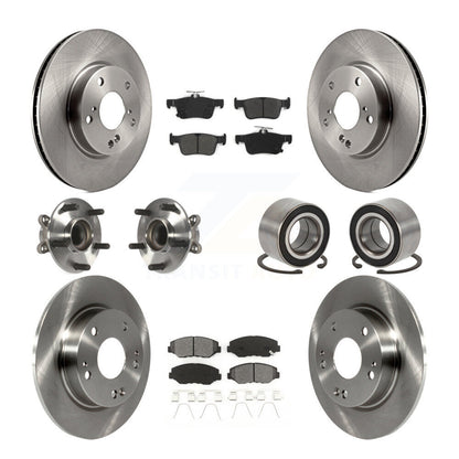 Kit de Rotor et de plaquettes de frein à disque, roulement de moyeu de roue avant et arrière (10 pièces) pour Honda Civi