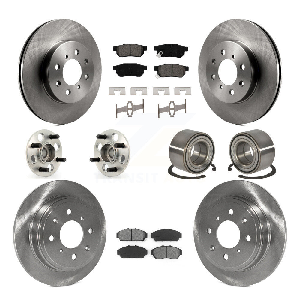 Kit de Rotor et de plaquettes de frein à disque, roulement de moyeu de roue avant et arrière (10 pièces) pour Honda Civi