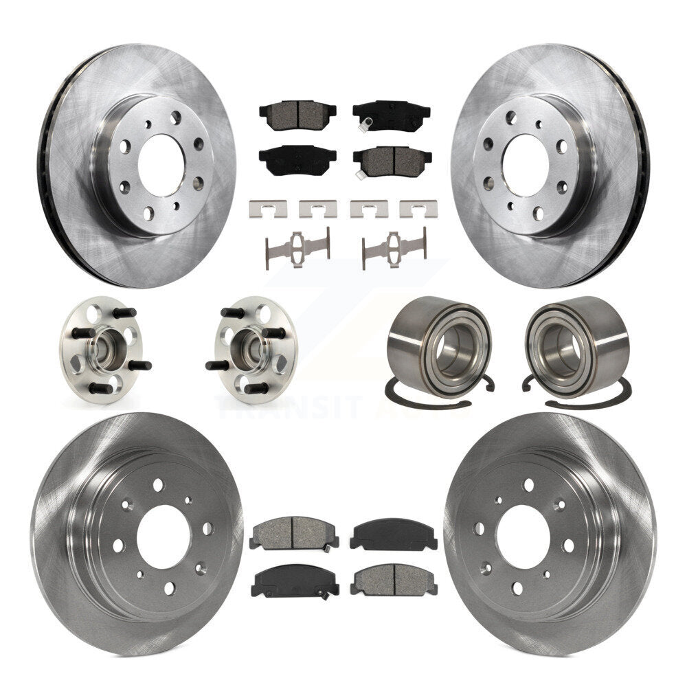 Kit de Rotor et de plaquettes de frein à disque, roulement de moyeu avant et arrière (10 pièces) pour Honda Civic del So