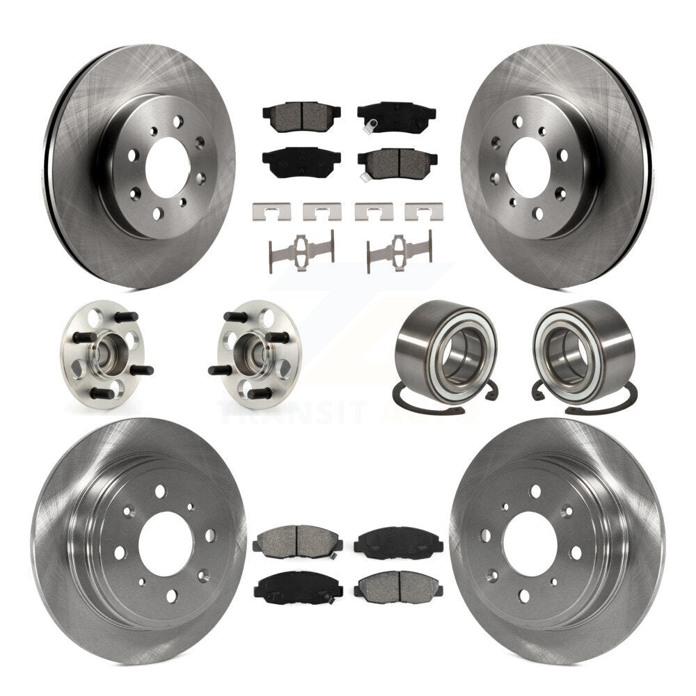 Kit de plaquettes de rotor de frein, roulement de moyeu avant et arrière (10 pièces) pour Acura EL avec 4 roues AB