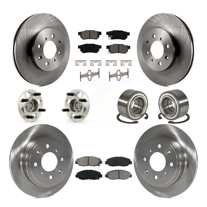 Kit de plaquettes de rotor de frein, roulement de moyeu avant et arrière (10 pièces) pour Acura EL avec 4 roues AB