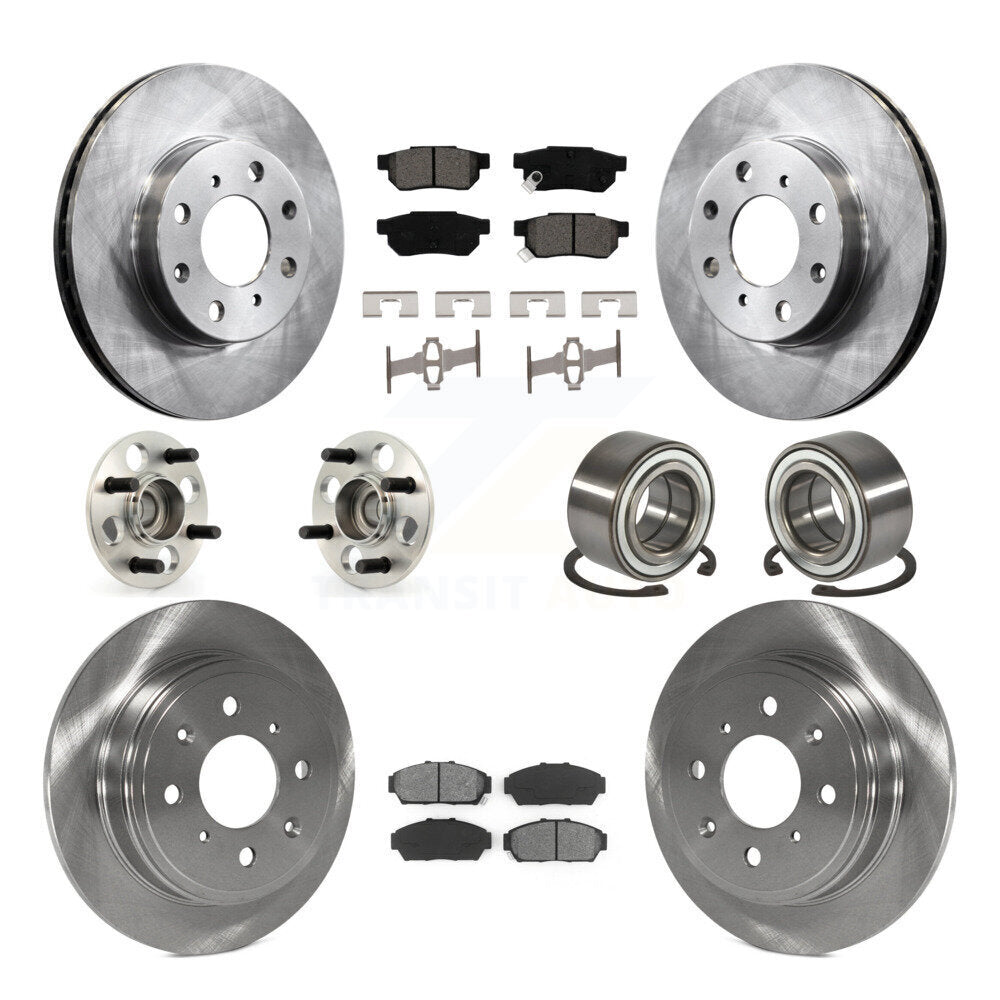 Kit de Rotor et de plaquettes de frein à disque, roulement de moyeu de roue avant et arrière (10 pièces) pour Honda Civi