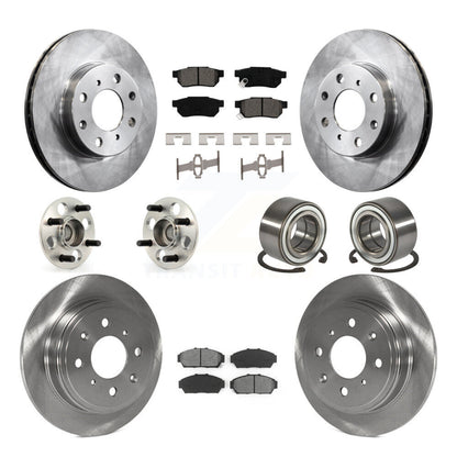 Kit de Rotor et de plaquettes de frein à disque, roulement de moyeu de roue avant et arrière (10 pièces) pour Honda Civi