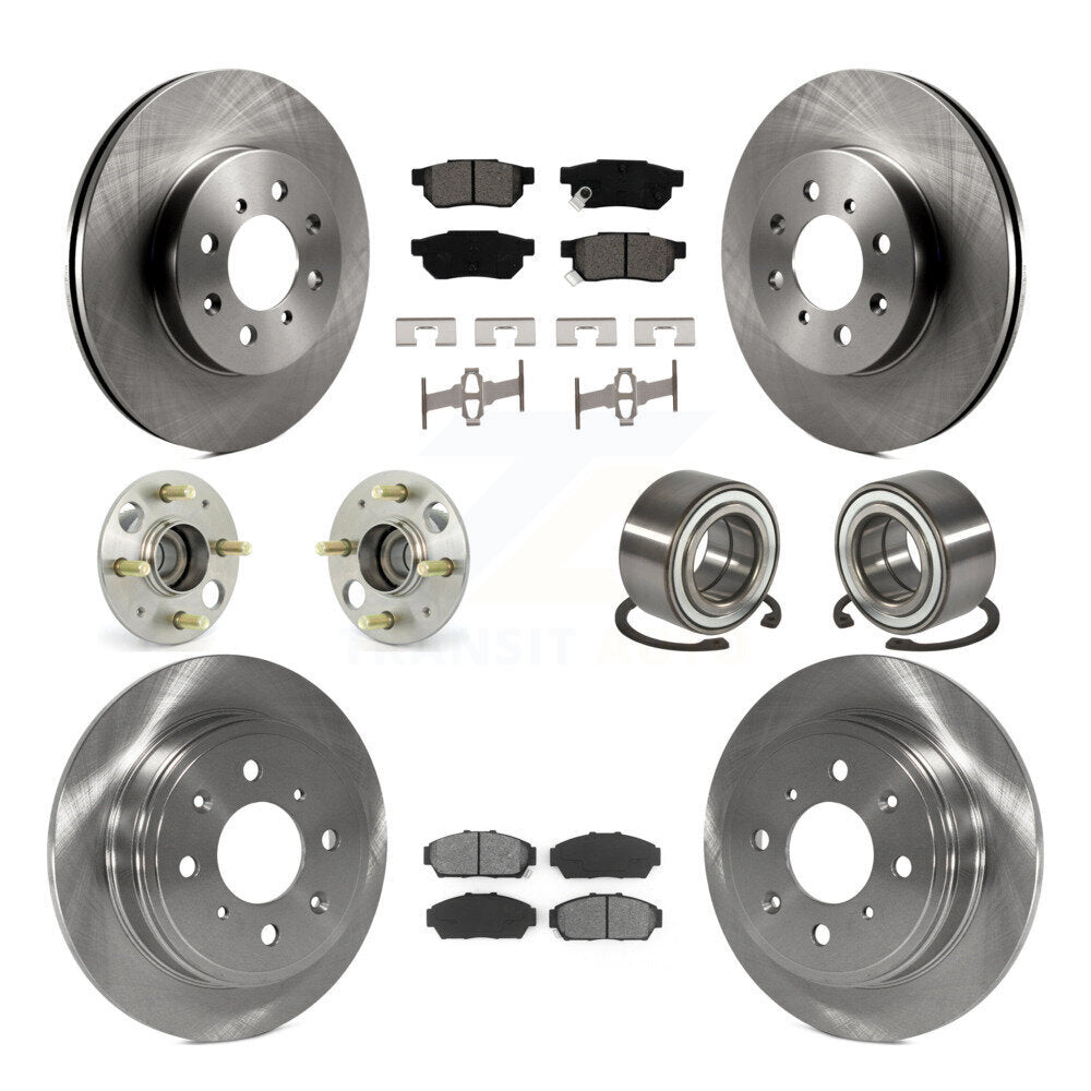 Kit de plaquettes de Rotor de frein, roulement de moyeu avant et arrière (10 pièces) pour Acura Integra Honda Civi