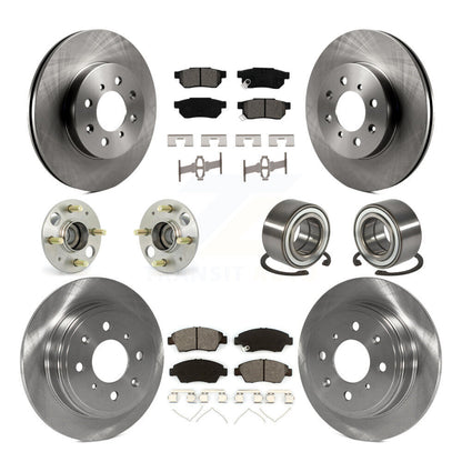 Kit de Rotor et de plaquettes de frein à disque, roulement de moyeu avant et arrière (10 pièces) pour Honda Civic del So