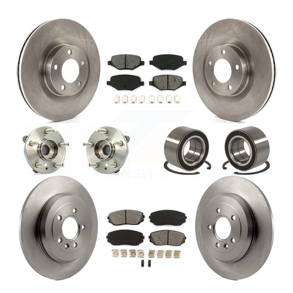 Kit de plaquettes de Rotor de frein à disque, roulement de moyeu avant et arrière (10 pièces) pour Ford Edge Lincoln MK