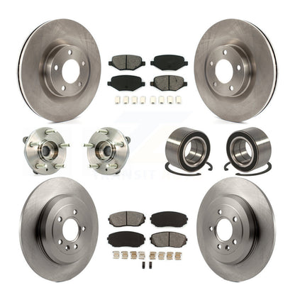Kit de plaquettes de Rotor de frein à disque, roulement de moyeu avant et arrière (10 pièces) pour Ford Edge Lincoln MK