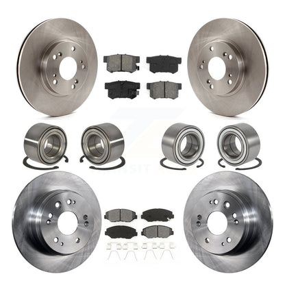 Kit de rotors et plaquettes de frein à disque, roulements de roue avant et arrière (10 pièces) pour Honda CR-V