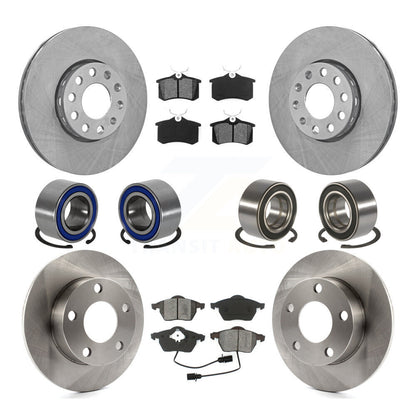 Kit de rotors et plaquettes de frein à disque, roulements avant et arrière (10 pièces) pour Volkswagen Passat