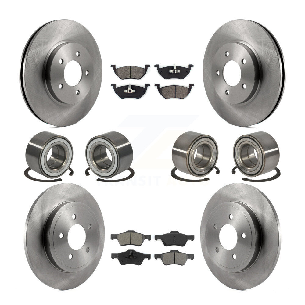 Kit de rotors et plaquettes de frein à roulement avant et arrière (10 pièces) pour Ford Escape Mercury Marine