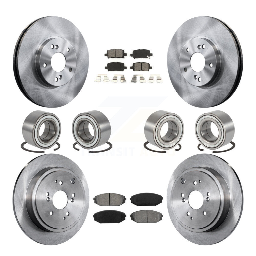 Kit de rotors et plaquettes de frein à disque à roulement avant et arrière (10 pièces) pour Acura MD 2001-2002
