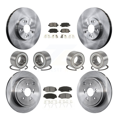 Kit de rotor et plaquettes de frein à disque, roulement avant et arrière (10 pièces) pour Honda Pilo 2003 – 2004