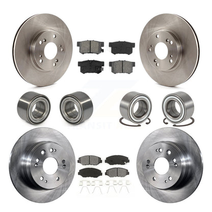 Kit de rotors et plaquettes de frein à disque, roulements de roue avant et arrière (10 pièces) pour Honda CR-V