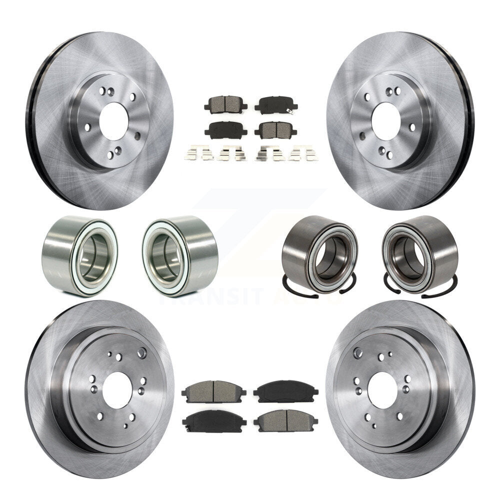 Kit de rotors et plaquettes de frein à disque à roulement avant et arrière (10 pièces) pour Acura MD 2003-2006