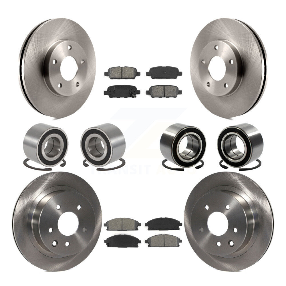 Kit de rotors et plaquettes de frein à roulement avant et arrière (10 pièces) pour Nissan X-Trail FW 2005-2006