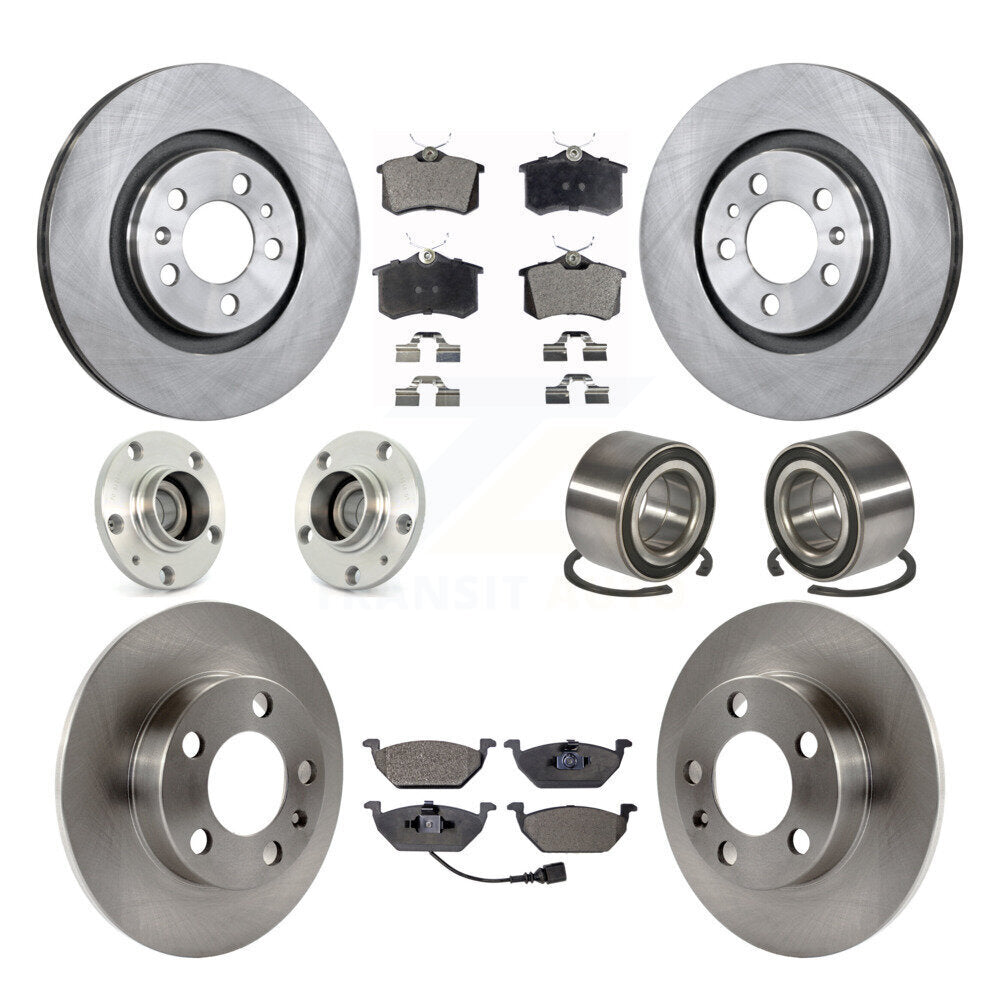 Kit de Rotor et de plaquettes de frein à disque, roulement de moyeu avant et arrière (10 pièces) pour Volkswagen Beetl