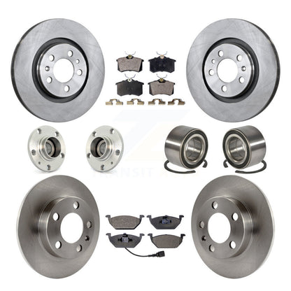 Kit de plaquettes de Rotor de frein, roulement de moyeu avant et arrière (10 pièces) pour Volkswagen Golf City Jett