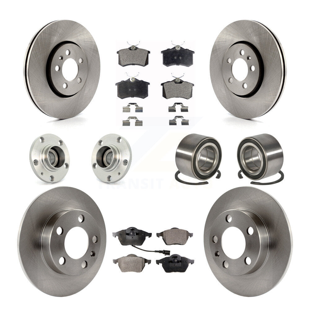 Kit de Rotor et de plaquettes de frein à disque, roulement de moyeu avant et arrière (10 pièces) pour Volkswagen Beetl