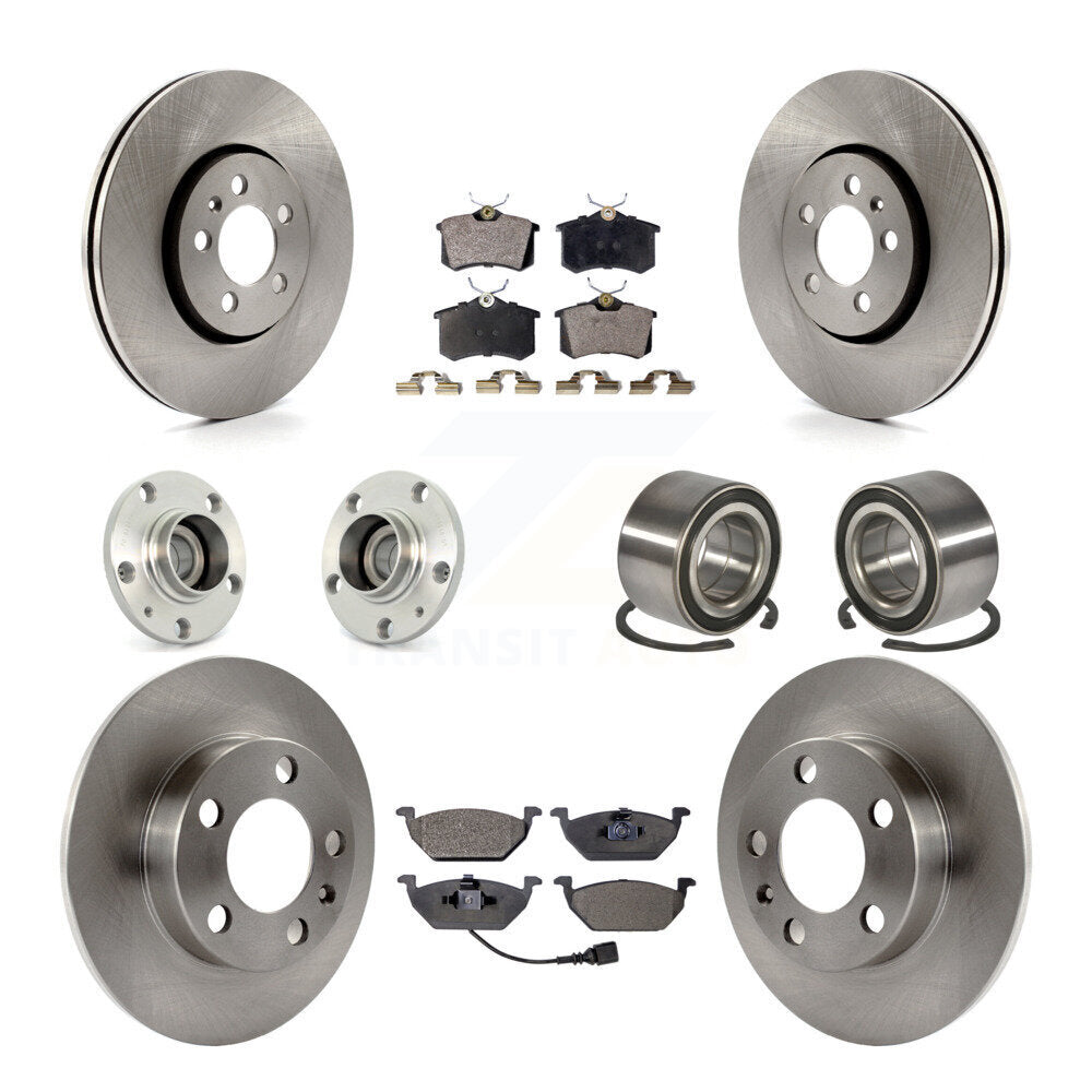 Kit de plaquettes de Rotor de frein, roulement de moyeu avant et arrière (10 pièces) pour Volkswagen Golf 2.0 00-01