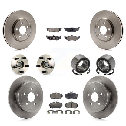 Kit de rotor et de plaquettes de frein à disque, roulement de moyeu avant et arrière (10 pièces) pour Chrysler PT Cruise