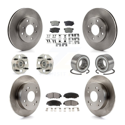 Kit de rotors et plaquettes de frein à disque, roulements de moyeu avant et arrière (10 pièces) pour Honda Accord