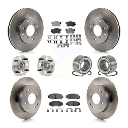 Kit de rotors et plaquettes de frein à disque, roulements de moyeu avant et arrière (10 pièces) pour Honda Accord
