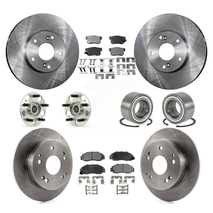 Kit de rotors et plaquettes de frein à disque, roulements de moyeu avant et arrière (10 pièces) pour Honda Accord