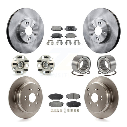 Kit de rotors et plaquettes de frein avec roulement de moyeu avant et arrière (10 pièces) pour Honda Odysse 2002-2004