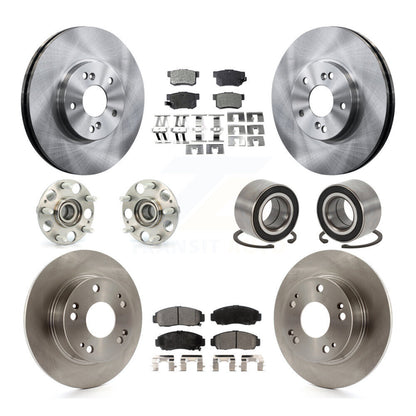 Kit de rotors et plaquettes de frein à disque, roulements de moyeu avant et arrière (10 pièces) pour Honda Accord