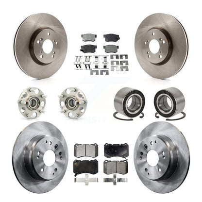Kit de rotor de frein à disque et de plaquettes en céramique, roulement de moyeu avant et arrière (10 pièces) pour Acura T