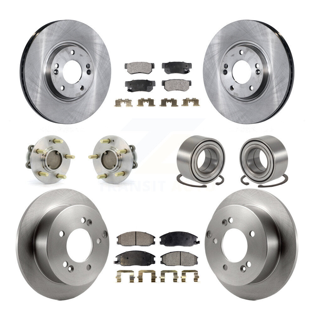 Kit de rotors et plaquettes de frein à disque, roulements de moyeu avant et arrière (10 pièces) pour Hyundai XG350