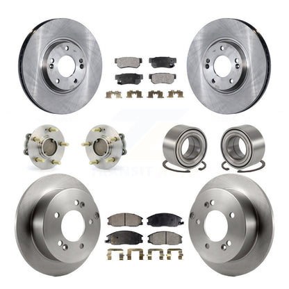 Kit de rotors et plaquettes de frein à disque, roulements de moyeu avant et arrière (10 pièces) pour Hyundai XG350