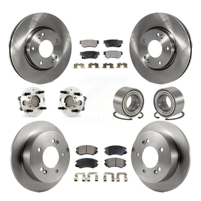 Kit de plaquettes de Rotor de frein, roulement de moyeu avant et arrière (10 pièces), pour Hyundai Sonata 4 roues AB