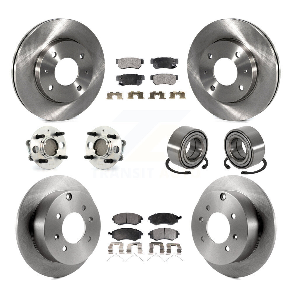 Kit de plaquettes de Rotor de frein, roulement de moyeu avant et arrière (10 pièces), pour Hyundai Sonata Kia Optim