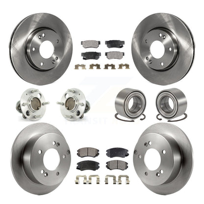 Kit de plaquettes de Rotor de frein, roulement de moyeu avant et arrière (10 pièces) pour Hyundai Sonata non AB 05