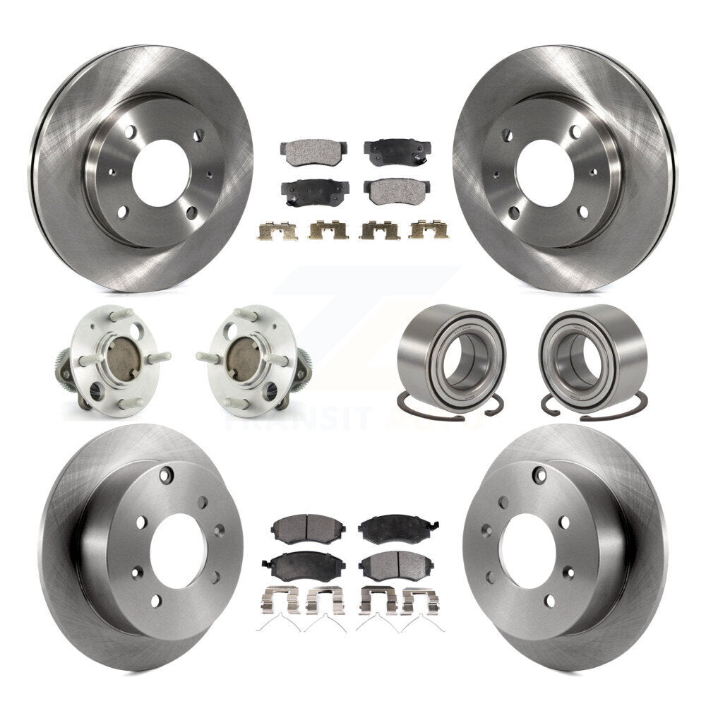 Kit de rotor et de plaquettes de frein, roulement de moyeu avant et arrière (10 pièces), pour Hyundai Sonata non AB