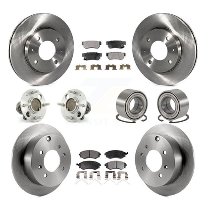 Kit de rotor et de plaquettes de frein, roulement de moyeu avant et arrière (10 pièces), pour Hyundai Sonata non AB