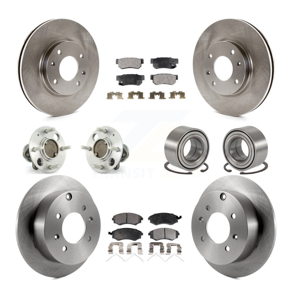 Kit de plaquettes de Rotor de frein, roulement de moyeu avant et arrière (10 pièces), pour Hyundai Sonata jusqu'à 09 03