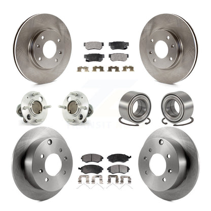Kit de plaquettes de Rotor de frein, roulement de moyeu avant et arrière (10 pièces), pour Hyundai Sonata jusqu'à 09 03
