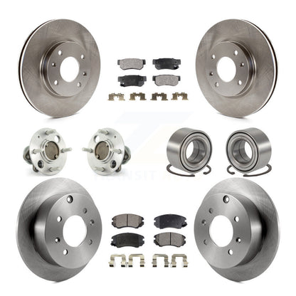 Kit de plaquettes de Rotor de frein, roulement de moyeu avant et arrière (10 pièces), pour Hyundai Sonata Kia Optim