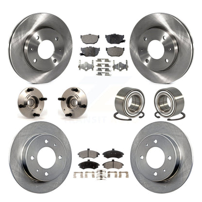 Kit de rotors et plaquettes de frein à disque, roulement de moyeu avant et arrière (10 pièces) pour Hyundai Elantr