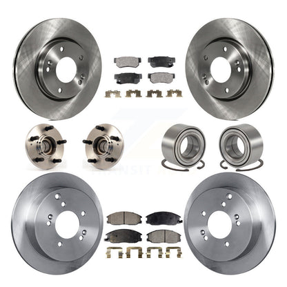 Kit de Rotor et plaquettes de frein à disque, roulement de moyeu avant et arrière (10 pièces) pour Hyundai Santa F