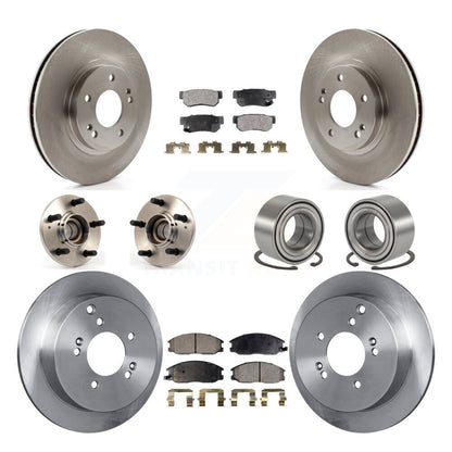 Kit de Rotor et plaquettes de frein à disque, roulement de moyeu avant et arrière (10 pièces) pour Hyundai Santa F