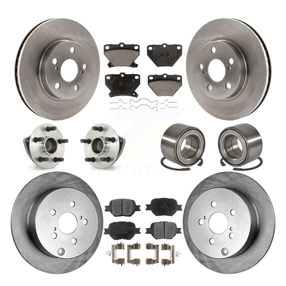 Kit de rotors et plaquettes de frein à disque, roulements de moyeu avant et arrière (10 pièces) pour Toyota Celica
