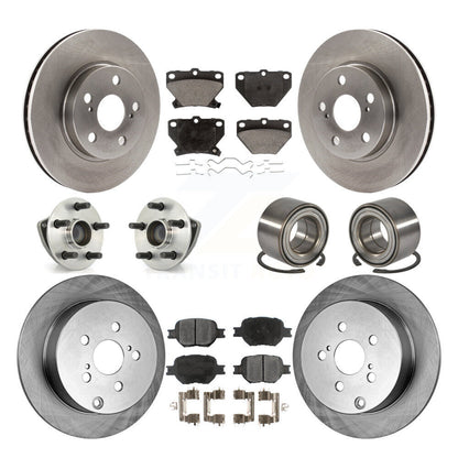 Kit de rotors et plaquettes de frein à disque, roulements de moyeu avant et arrière (10 pièces) pour Toyota Celica