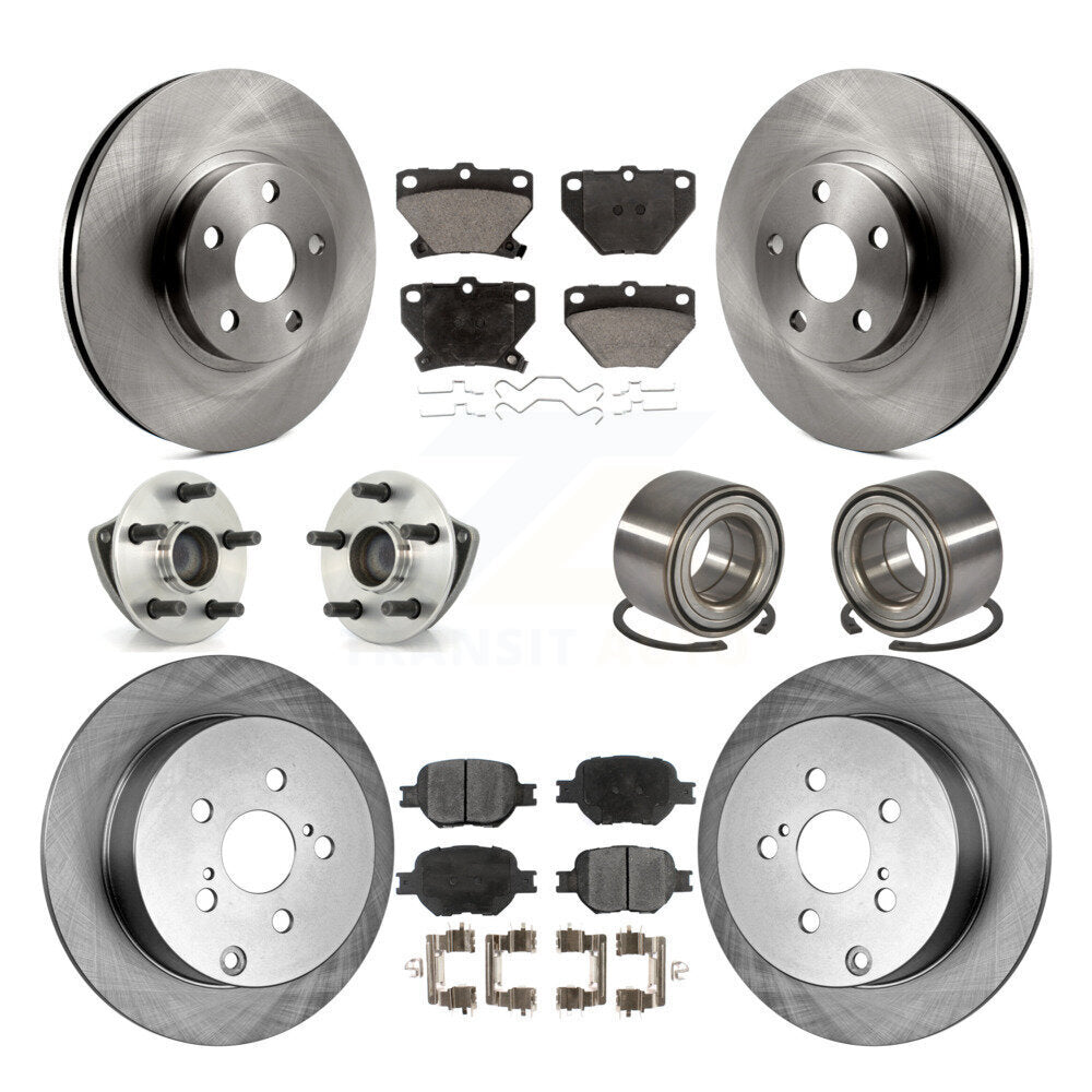 Kit de rotors et plaquettes de frein à disque, roulements de moyeu avant et arrière (10 pièces) pour Toyota Celica