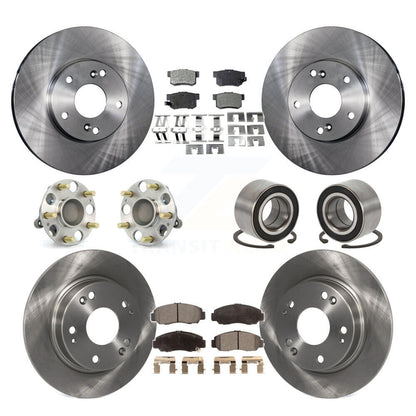 Kit de rotor de frein à disque et de plaquettes en céramique, roulement de moyeu avant et arrière (10 pièces) pour Acura CS