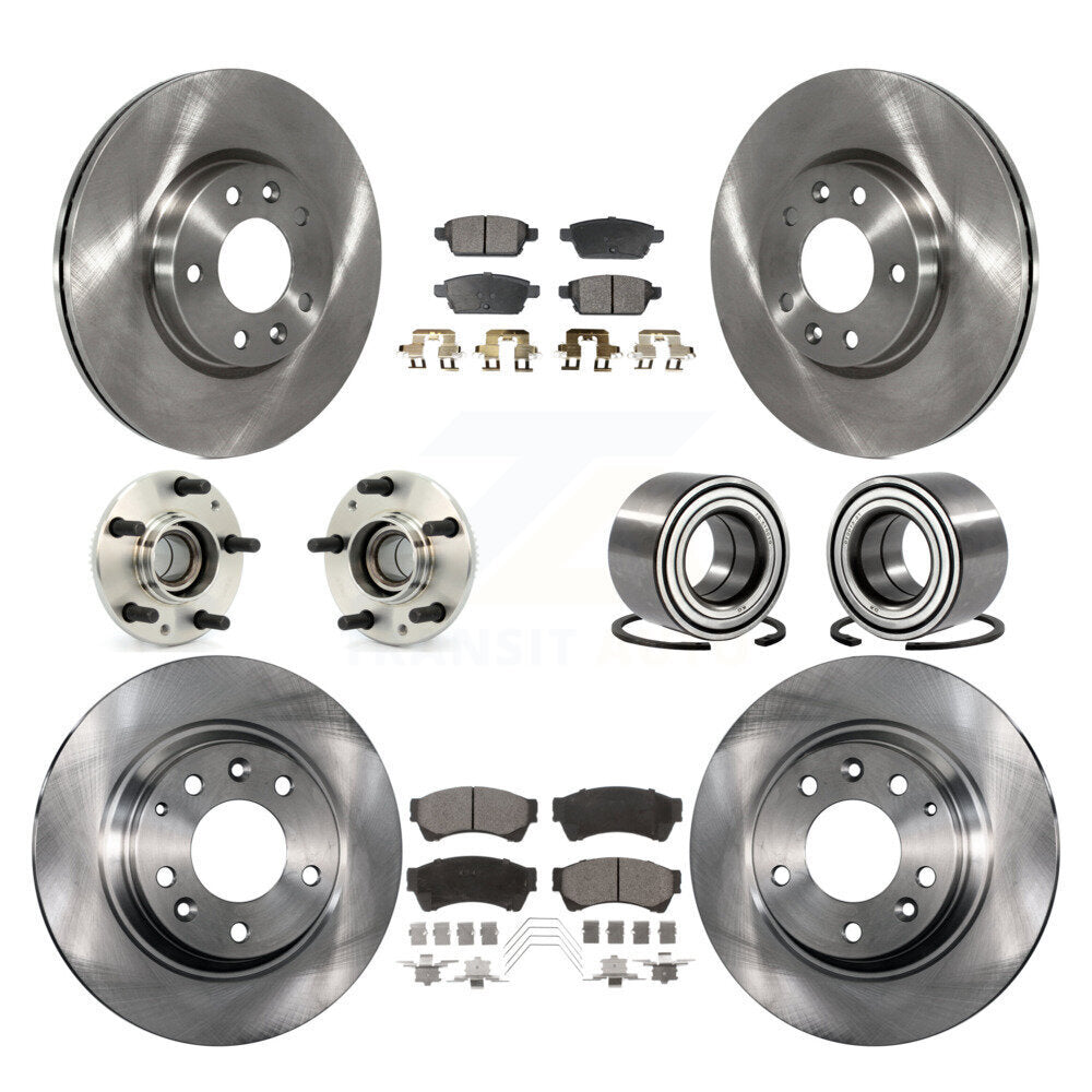 Kit de rotors et plaquettes de frein, roulement de moyeu avant et arrière (10 pièces), pour Ford Fusion Mazda 6 MK