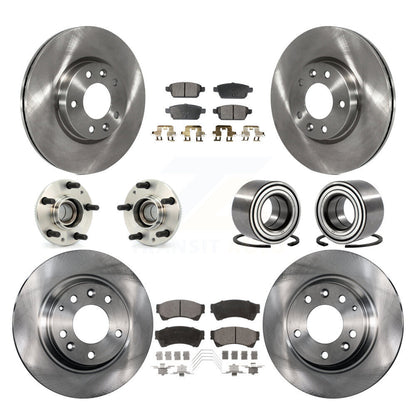 Kit de rotors et plaquettes de frein, roulement de moyeu avant et arrière (10 pièces), pour Ford Fusion Mazda 6 MK
