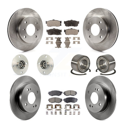 Kit de rotors et plaquettes de frein à disque, roulement de moyeu avant et arrière (10 pièces) pour Nissan Sentra 1.8